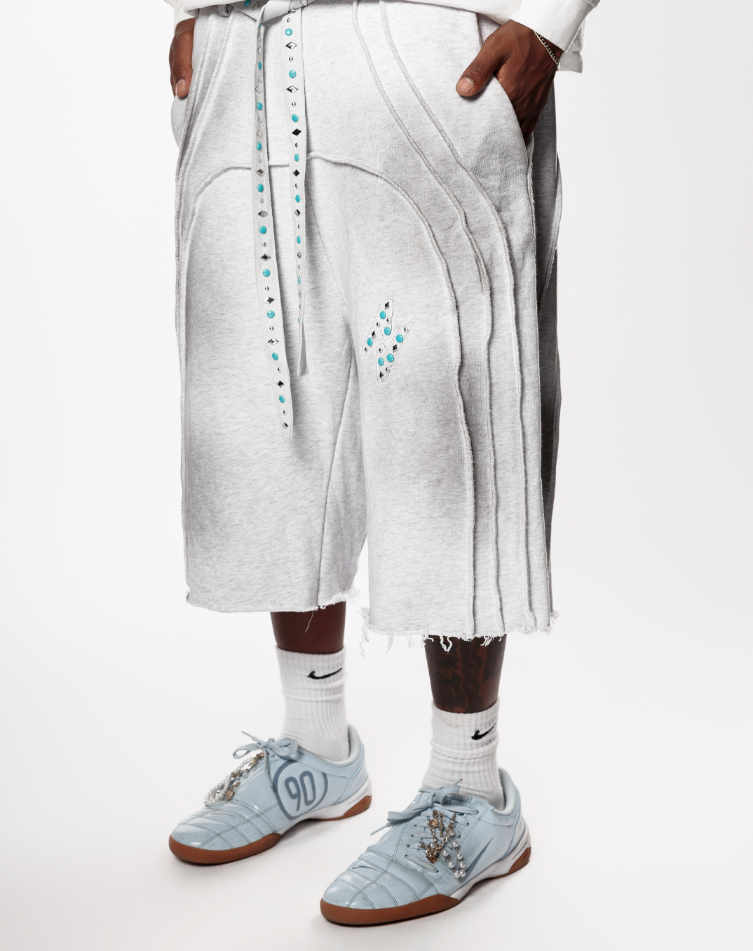"INVERTED AURA" V2 SHORTS (MUDSTONE)