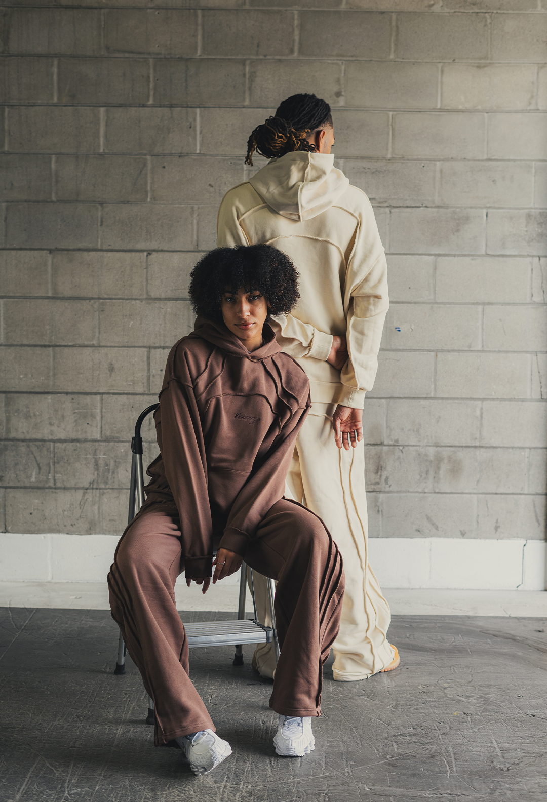 BROWN "INVERTED AURA" SWEATS