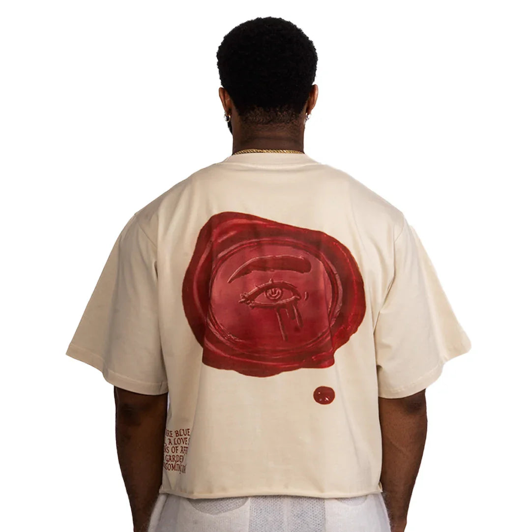 "LETTER TO YOUR HEART" BOXY TEE (CREAM)