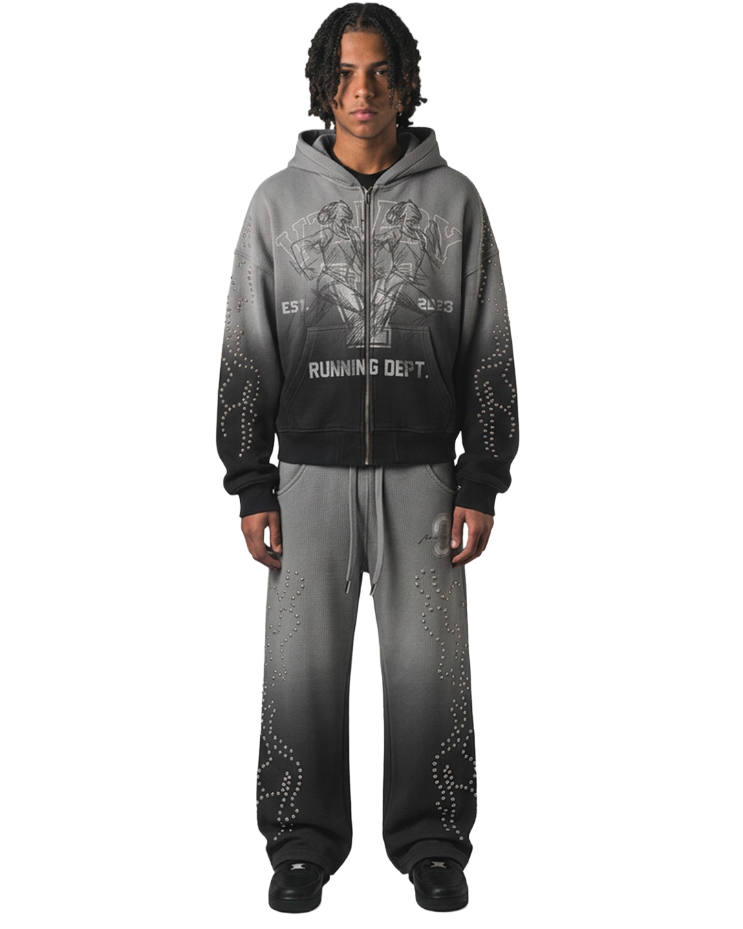 "BLACK DRIFT" WIDE LEG SWEATS