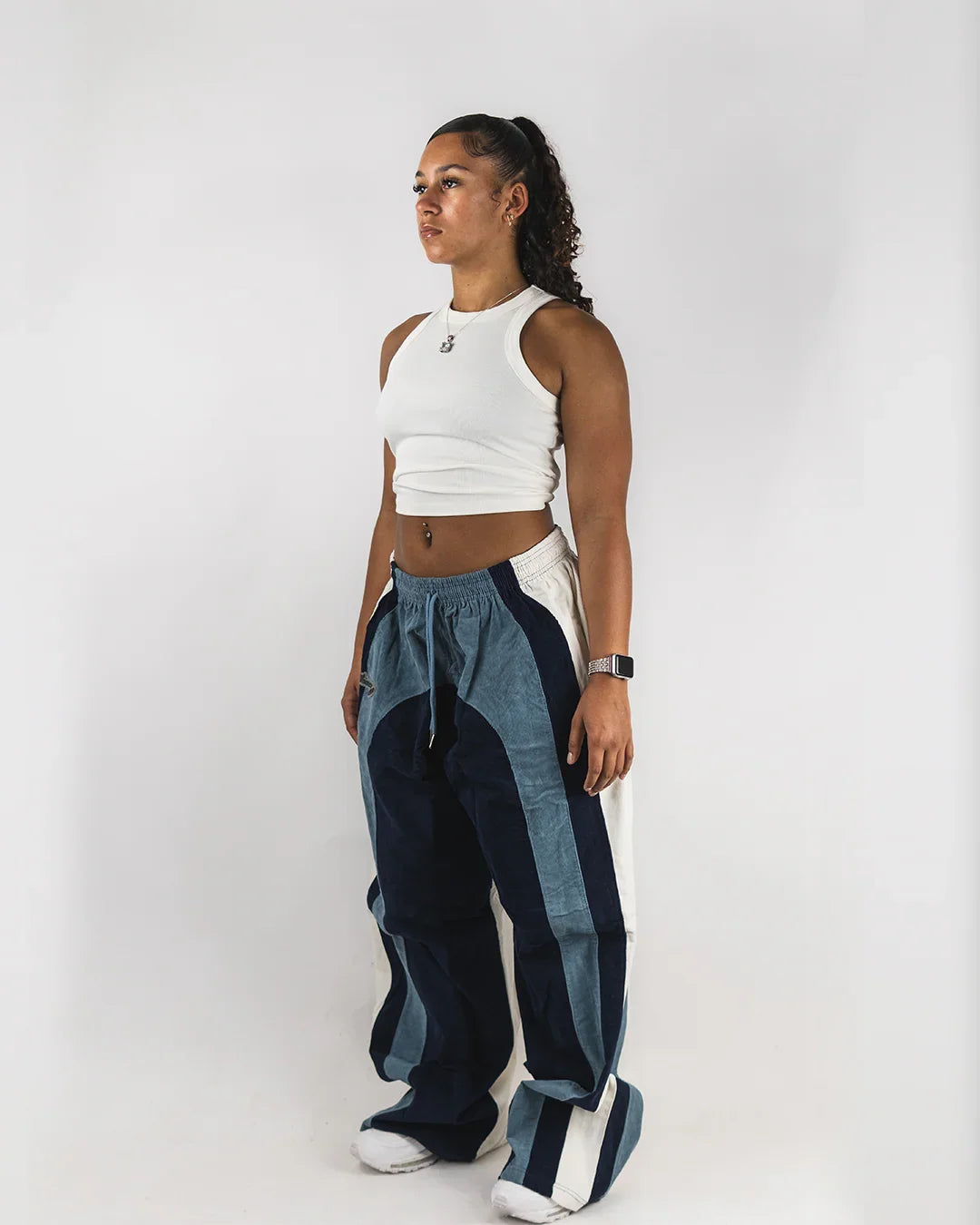 "RADIANT AURA" WIDE LEG SWEATS (COASTAL WAVE)