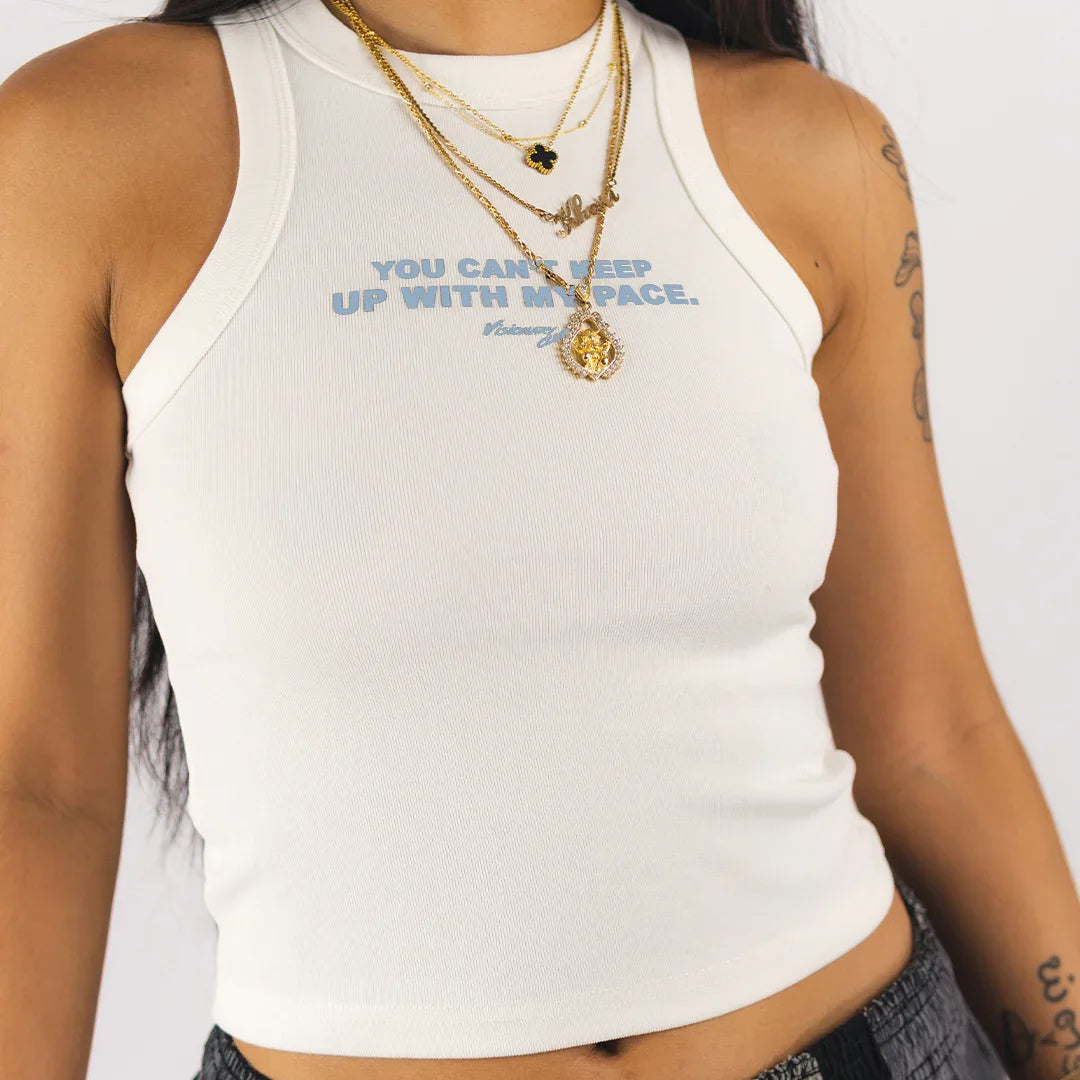 “CATCH UP” SPORTS TANK TOP (LIGHT BLUE)