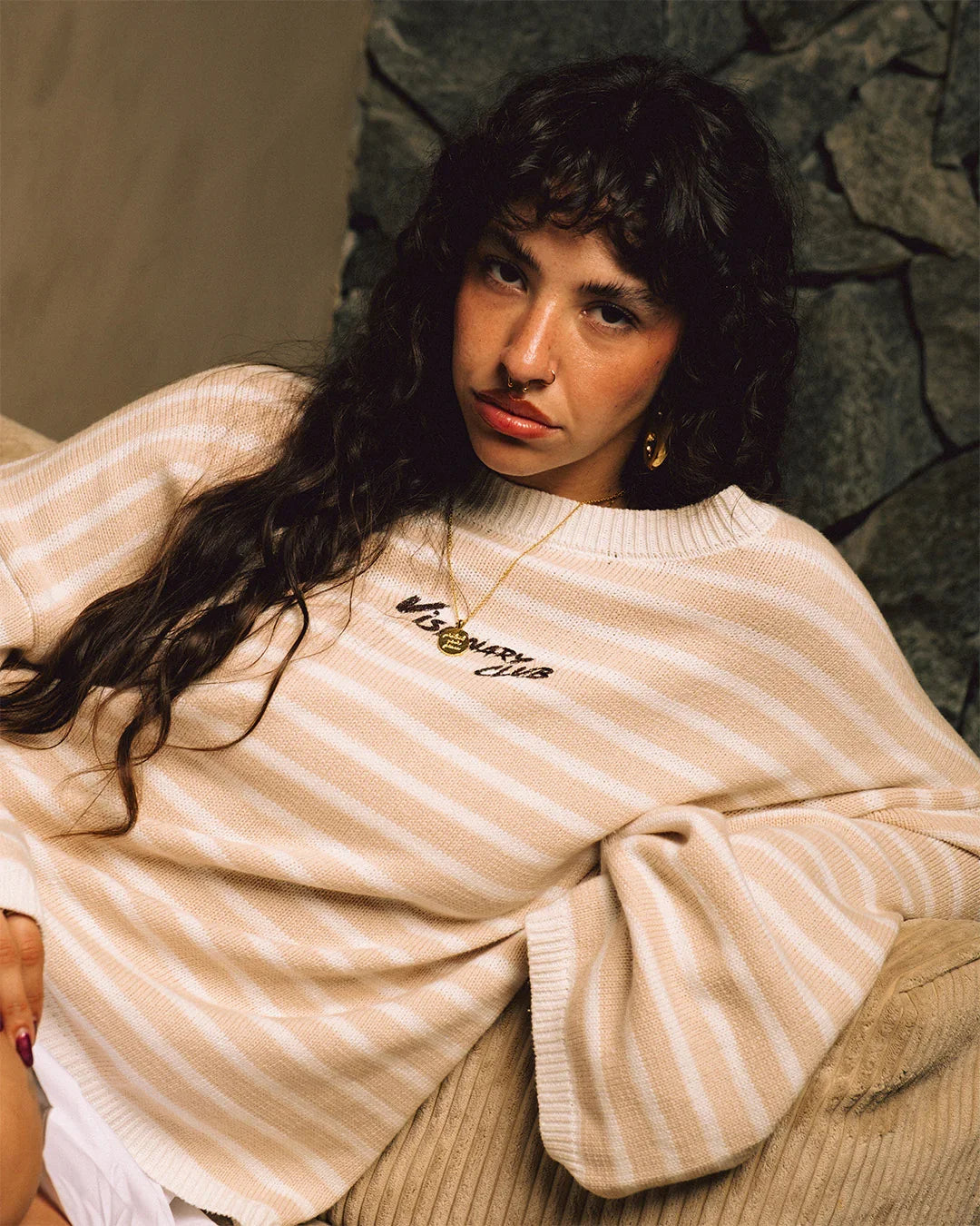 VISIONARY OVERSIZED CREW KNITTED L/S