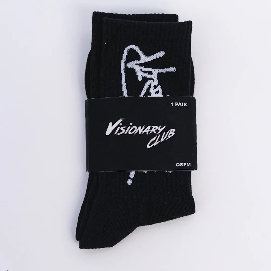 RUNNER “04562” CREW SOCKS (BLACK)