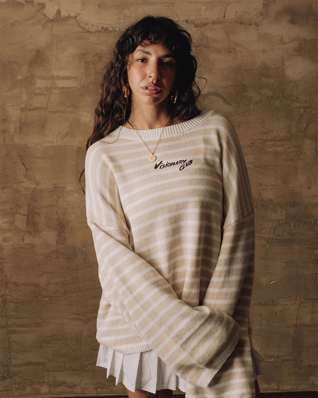 VISIONARY OVERSIZED CREW KNITTED L/S