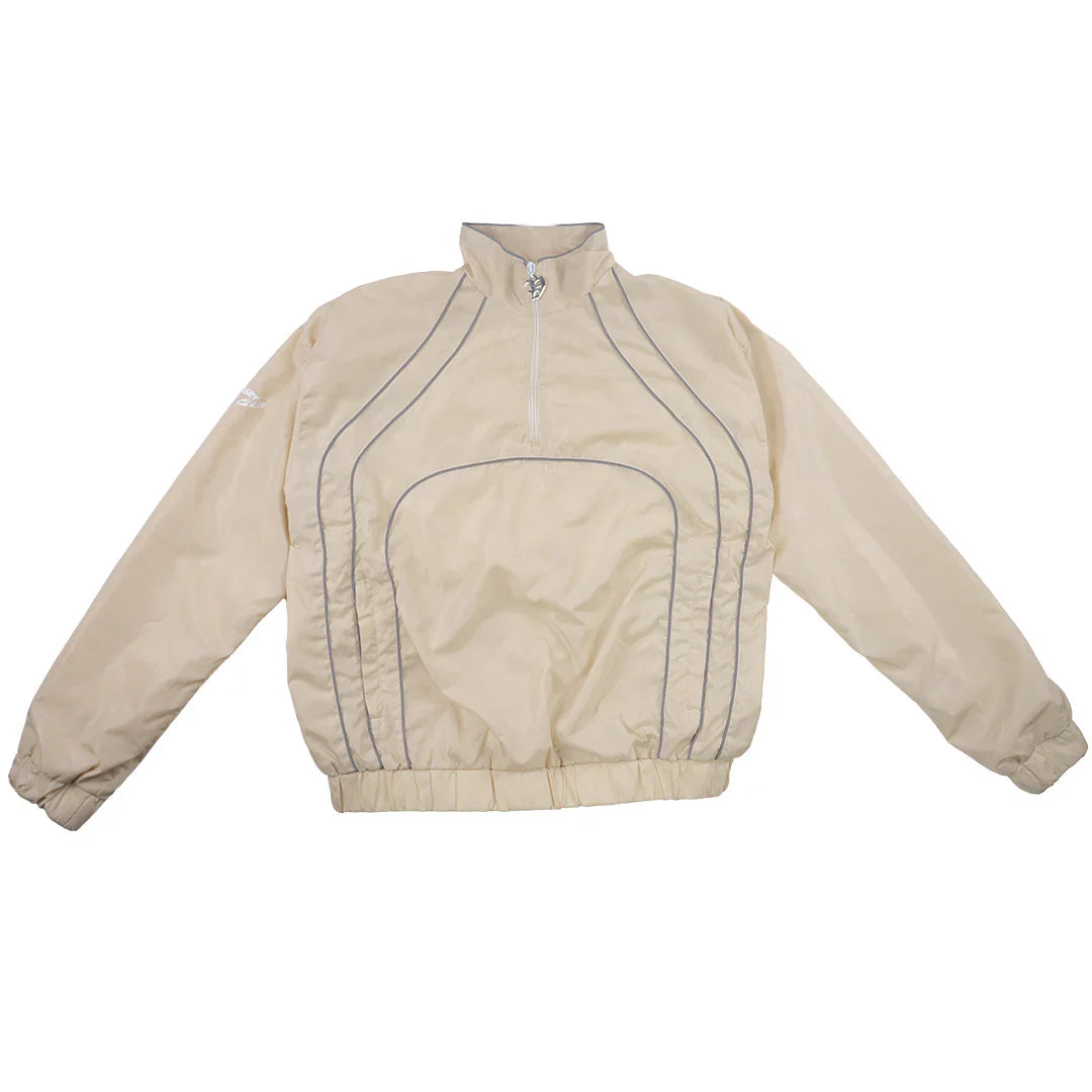 “RADIANT AURA” NYLON TRACK JACKET (SAND)