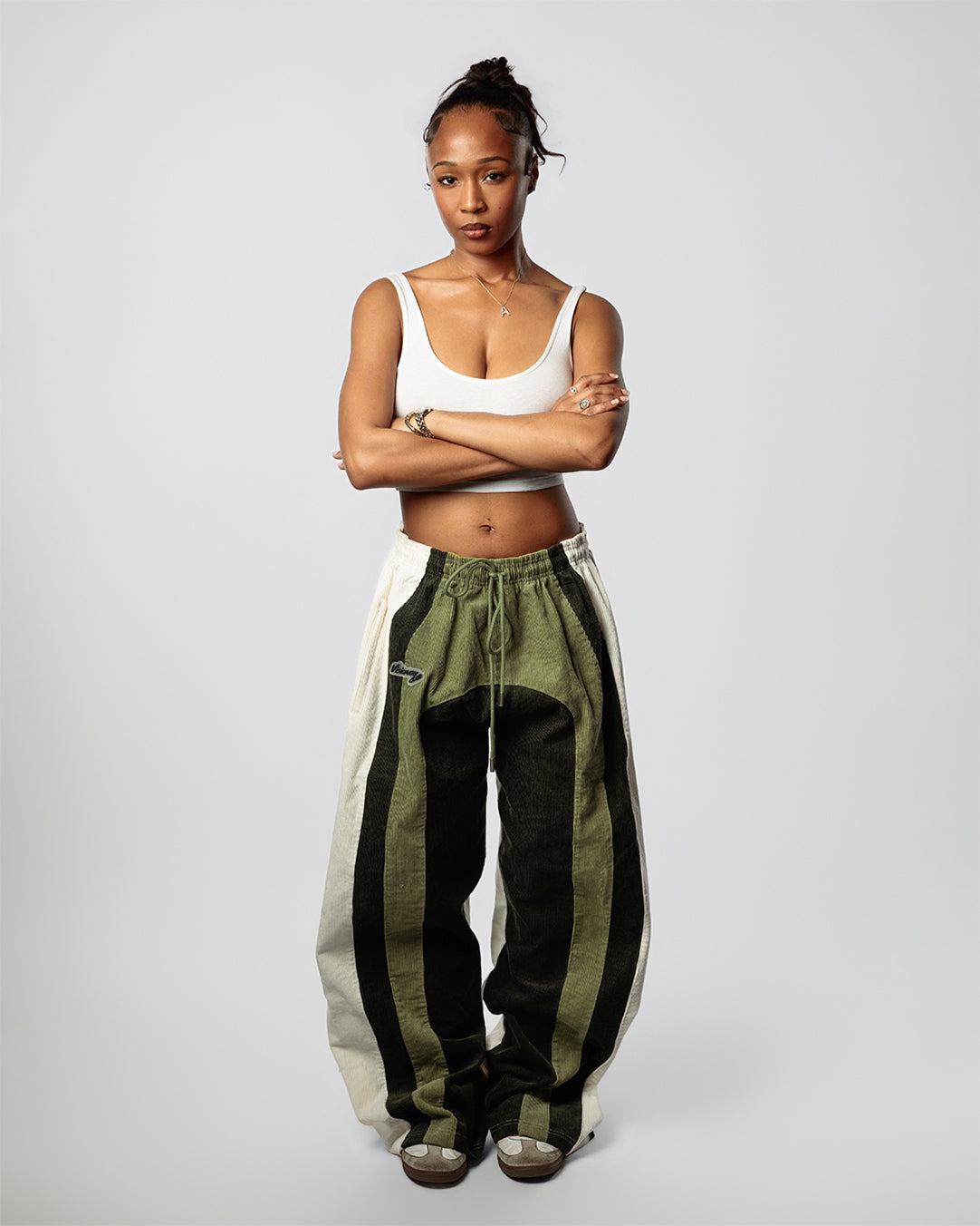 "RADIANT AURA" WIDE LEG SWEATS (TRIPLE JADE)