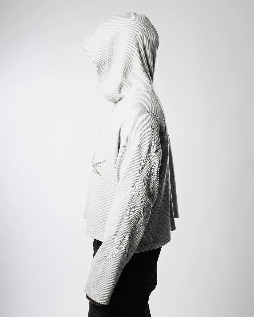 X-RAY THERMAL KNIT HOODIE V2 ( BONES GREY )