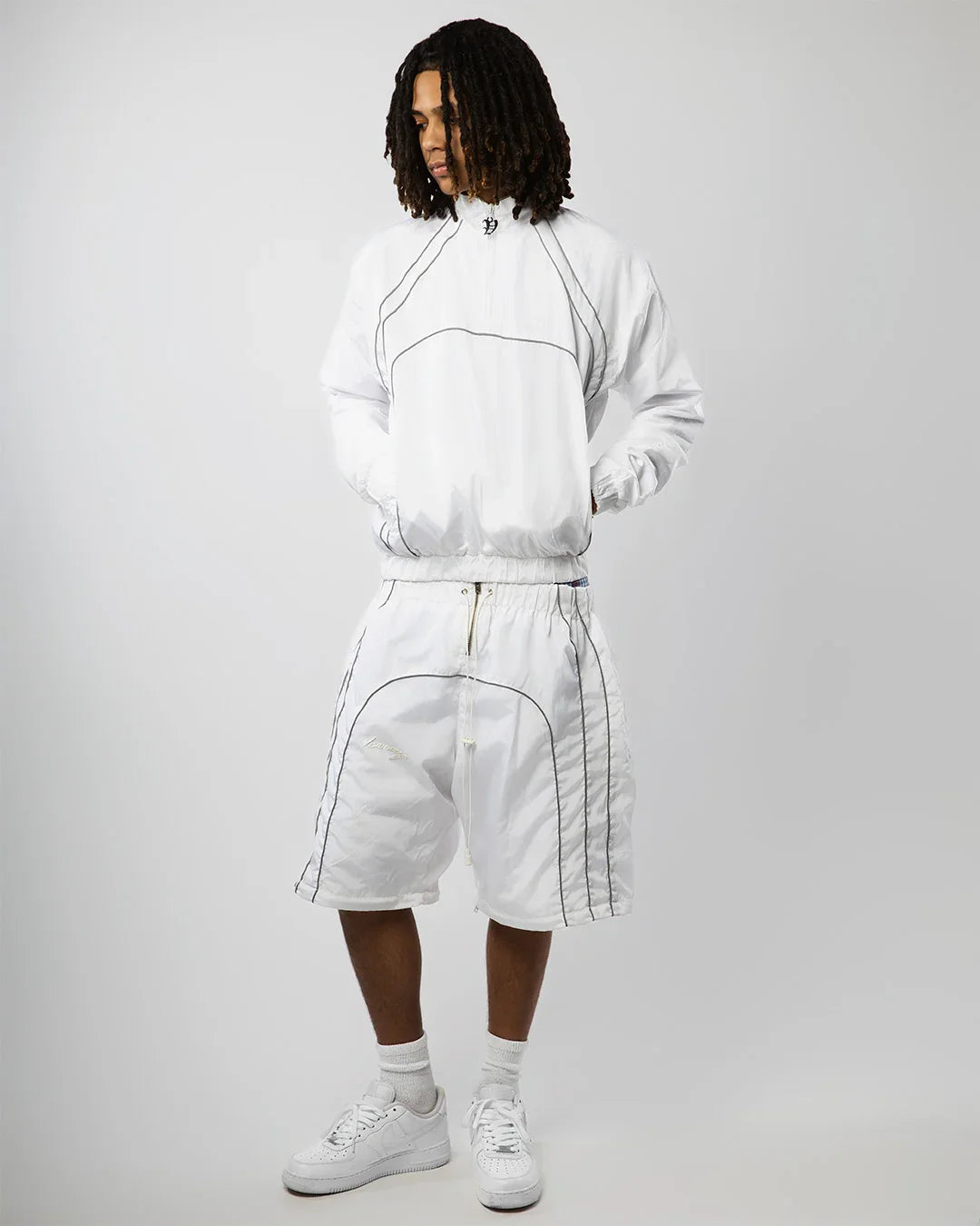 “RADIANT AURA” NYLON CONVERTIABLE PANTS (WHITE)