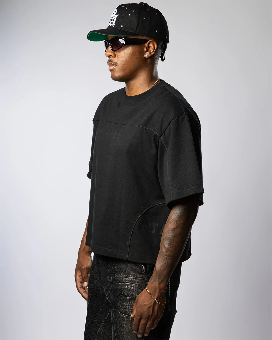 VISIONARY STATEMENT BOXY TEE ( BLACK )