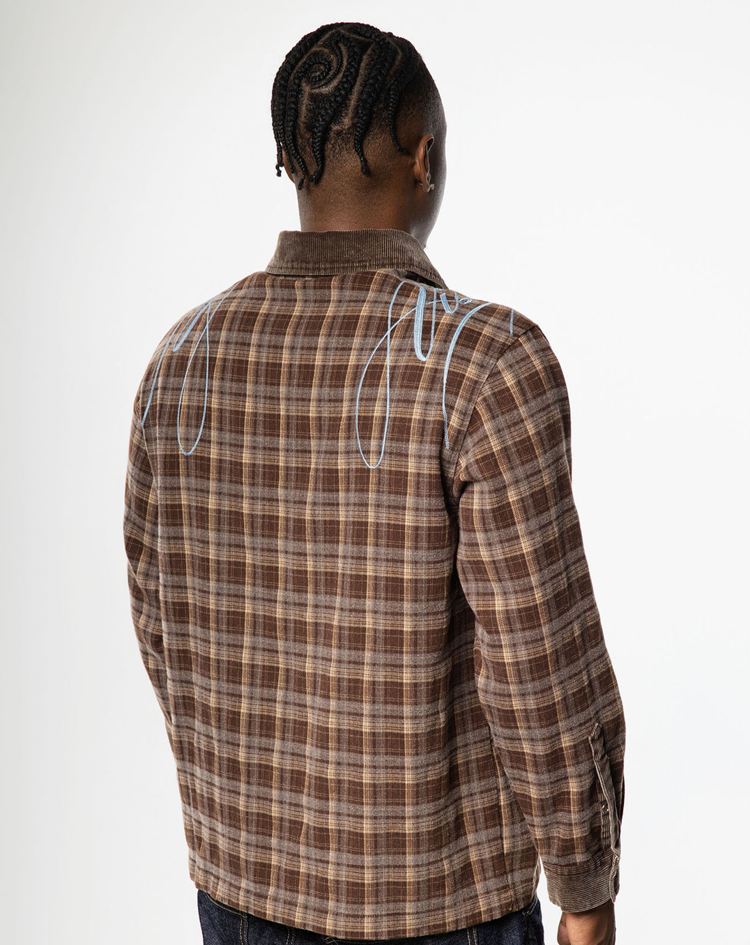 VISIONARY “DIVINE SCRIPT” PLAID POLO L/S