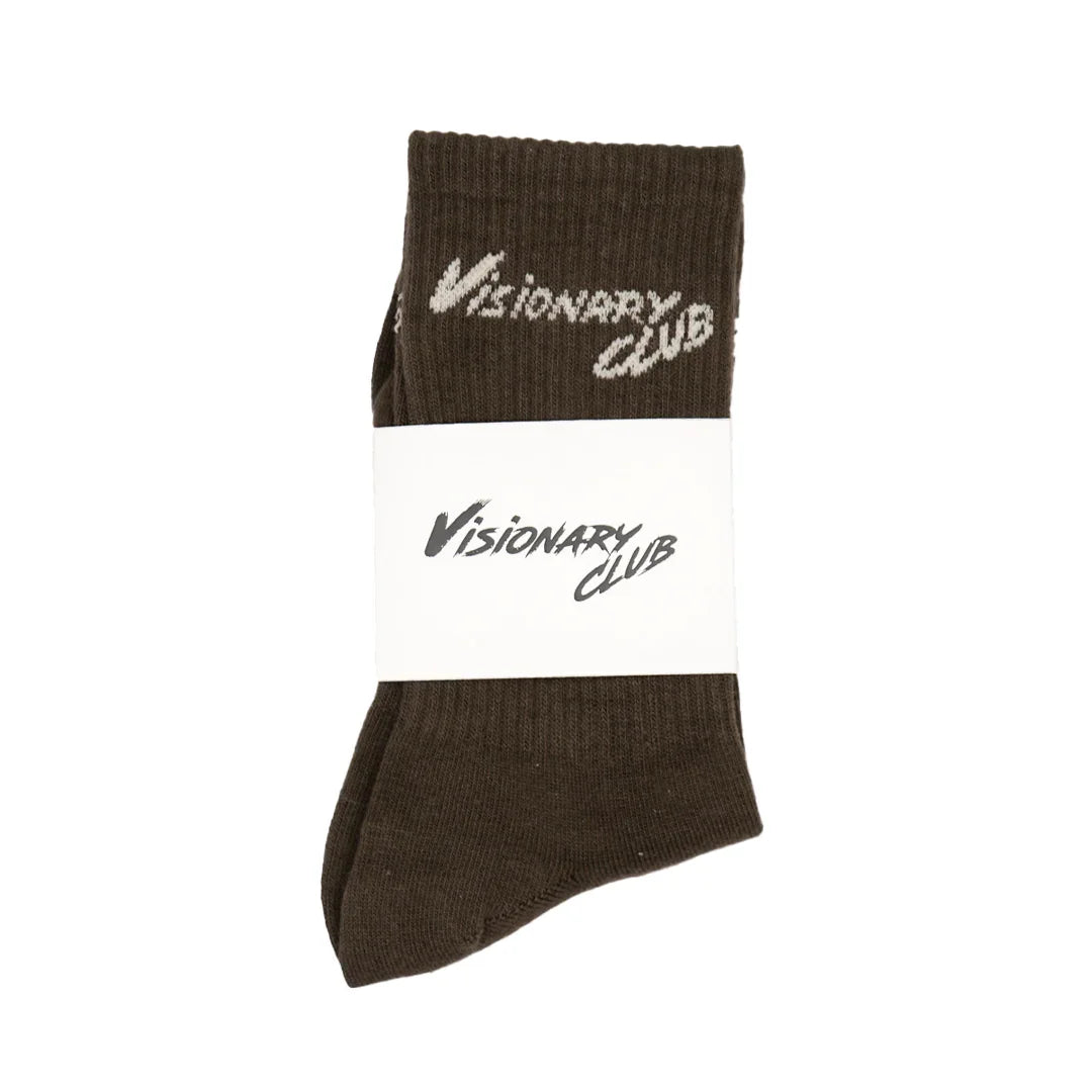 VISIONARY CREW SOCKS (BROWN)
