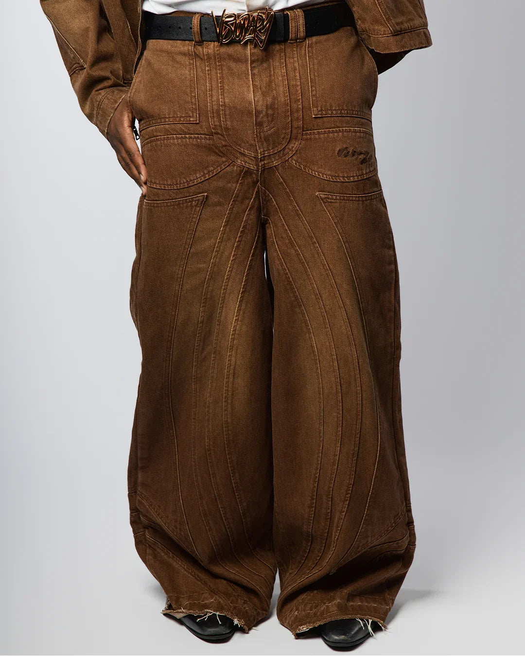 VZNARY "TWIST OF FATE" JEANS ( BROWN )