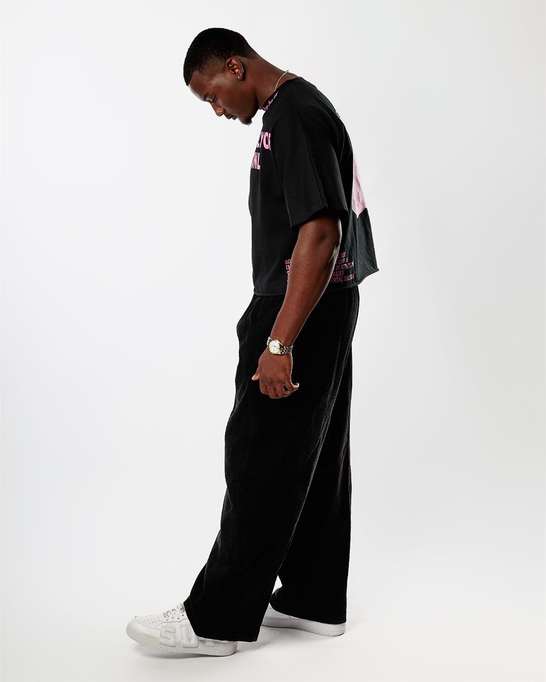 "LETTER TO YOUR HEART" BOXY TEE (BLACK)