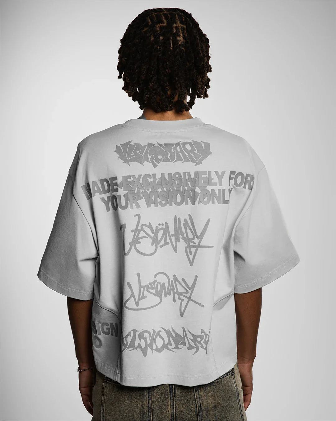 VISIONARY STATEMENT BOXY TEE ( GREY )