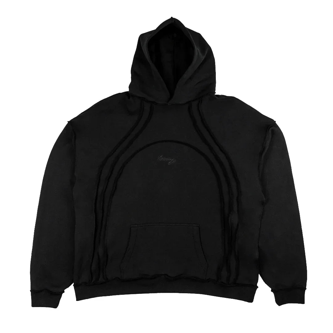 BLACK "INVERTED AURA" HOODIE