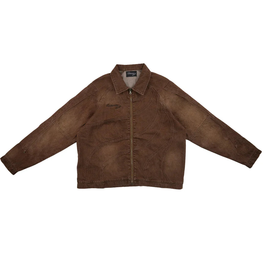 "TWIST OF FATE" WORK JACKET ( BROWN )
