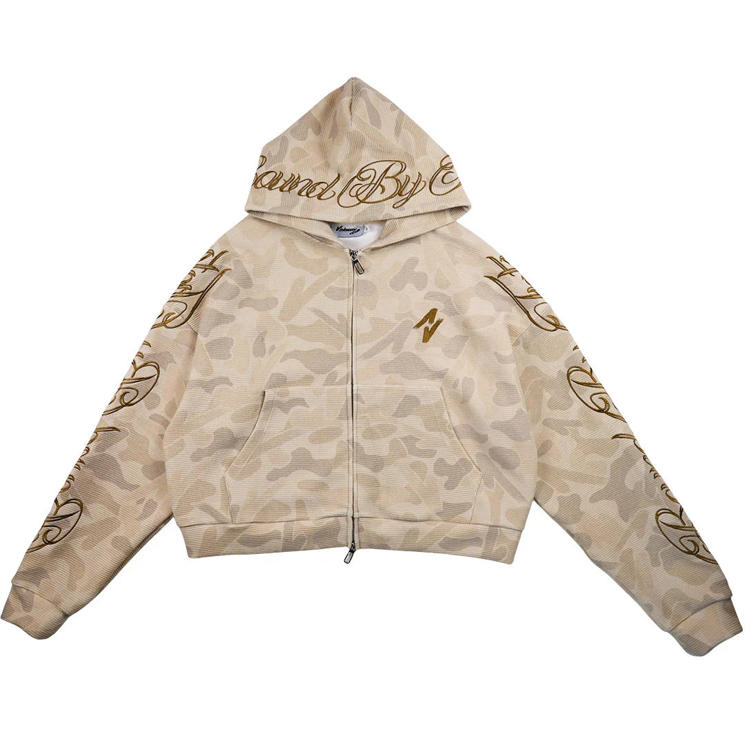 VISIONARY "BOUND BY FATE" CAMO ZIP UP JACKET
