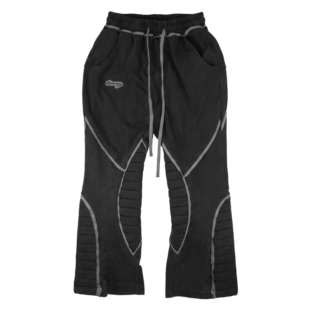 VISIONARY"GRIDRUNNER"PANEL MOTO SWEATS(BLACK)