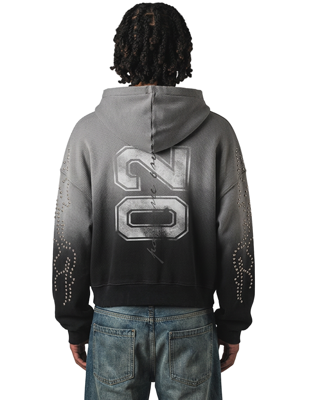 "BLACK DRIFT" BOXY OVERSIZED ZIP UP JACKET