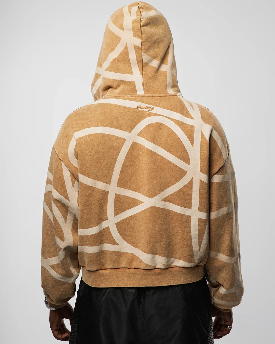 VISIONARY "TWISTED CHAOS" DISTRESSED HOODIE (BROWN)