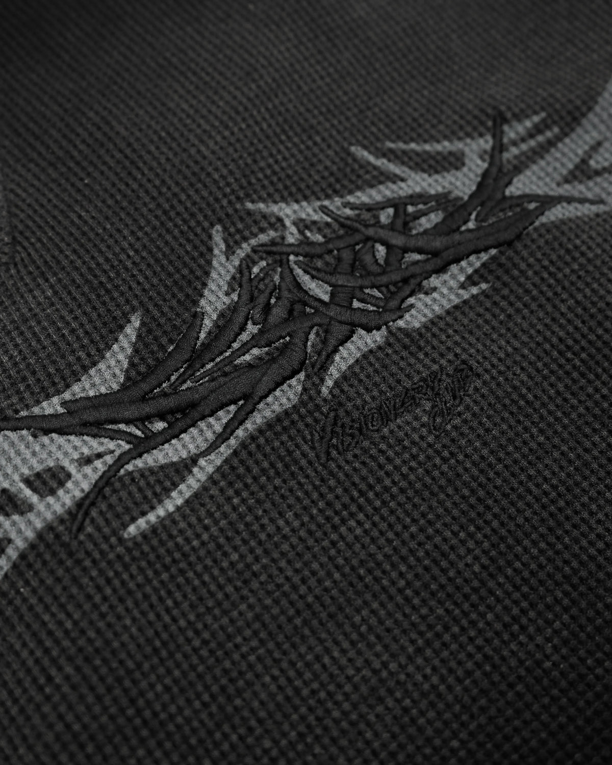 X-RAY THERMAL KNIT HOODIE V2 ( SHADOW BLACK )
