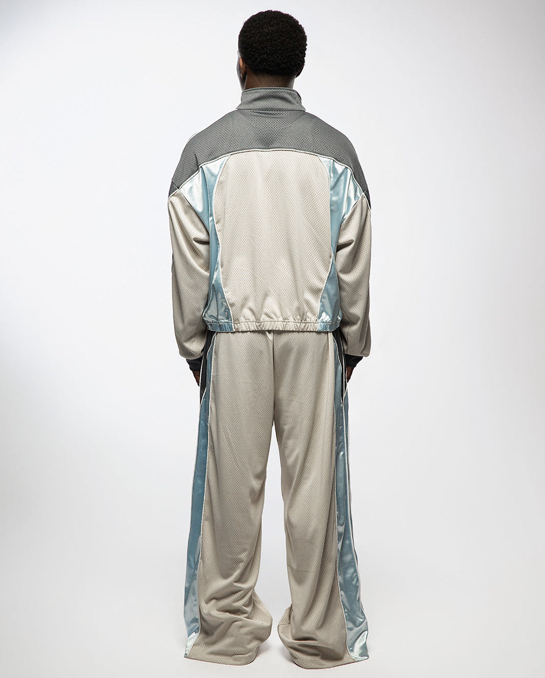 "RADIANT AURA" V3 SATIN TRACK JACKET (GLACIER ICE)