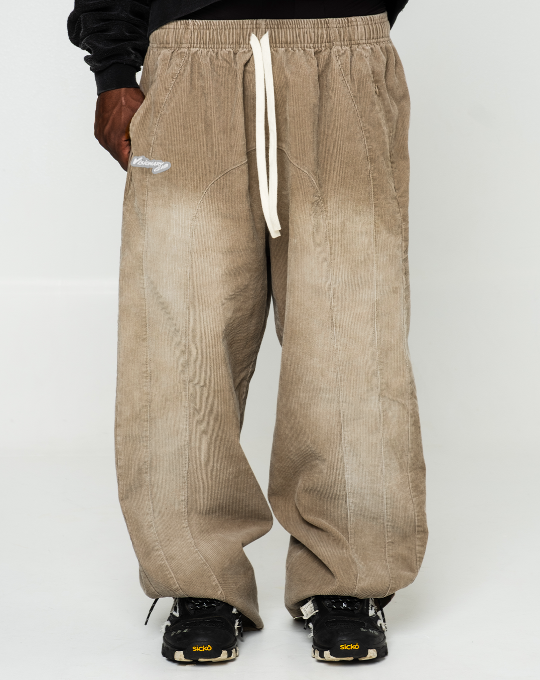 "RADIANT AURA" WIDE LEG SWEATS(DUNE)
