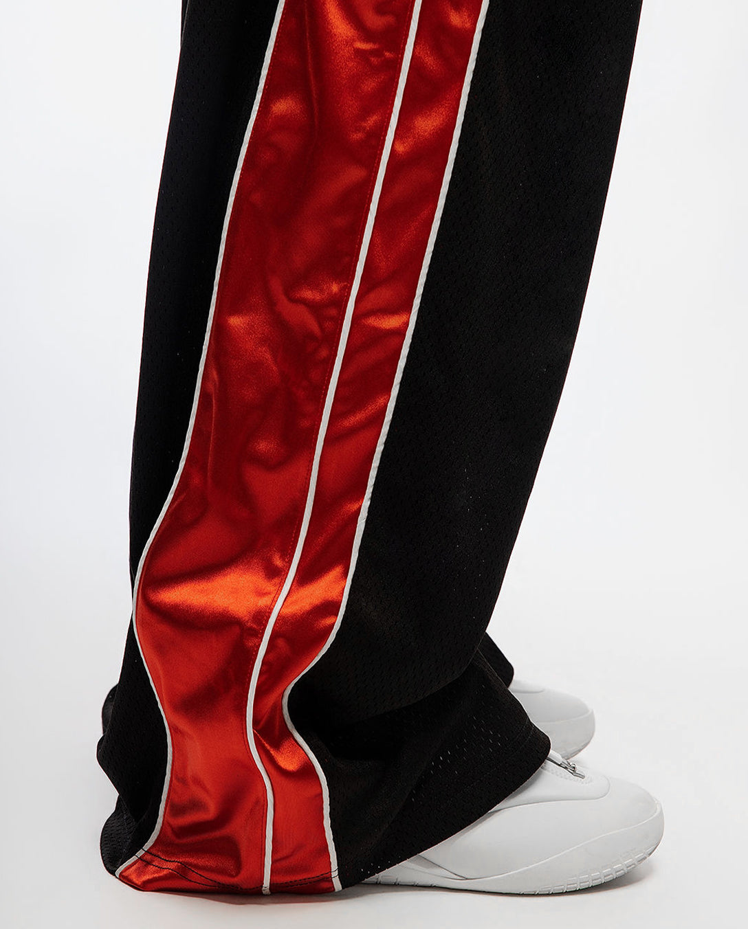 "RADIANT AURA" V3 SATIN WIDE LEG SWEATS (FIRE RED)