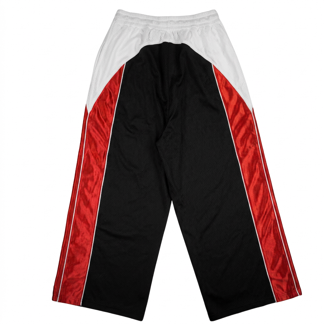 "RADIANT AURA" V3 SATIN WIDE LEG SWEATS (FIRE RED)