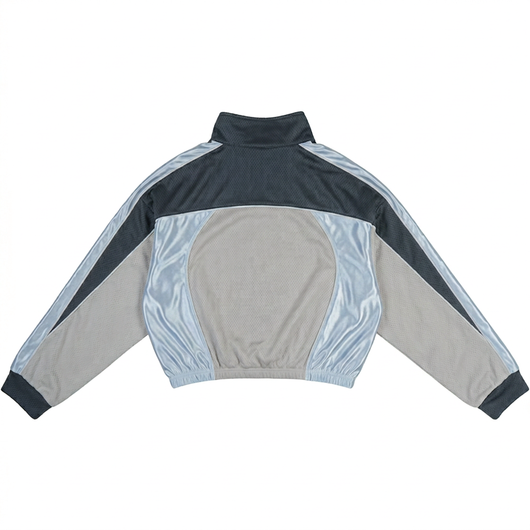 "RADIANT AURA" V3 SATIN TRACK JACKET (GLACIER ICE)