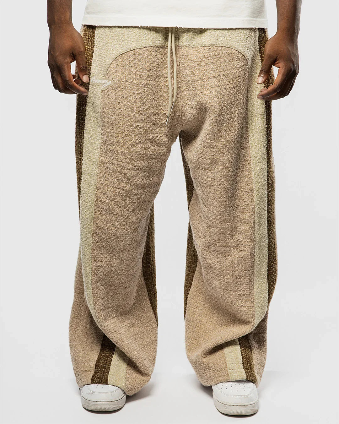 "RADIANT AURA" V2 WIDE LEG SWEATS (GINGER BREAD)