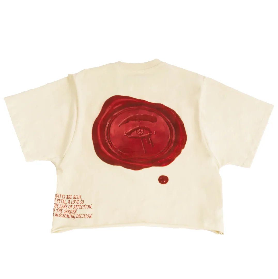 "LETTER TO YOUR HEART" BOXY TEE (CREAM)