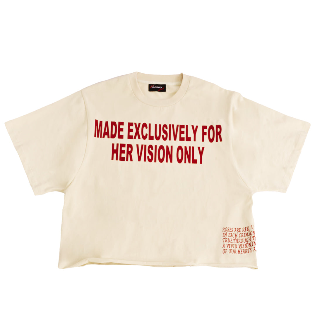 "LETTER TO YOUR HEART" BOXY TEE (CREAM)