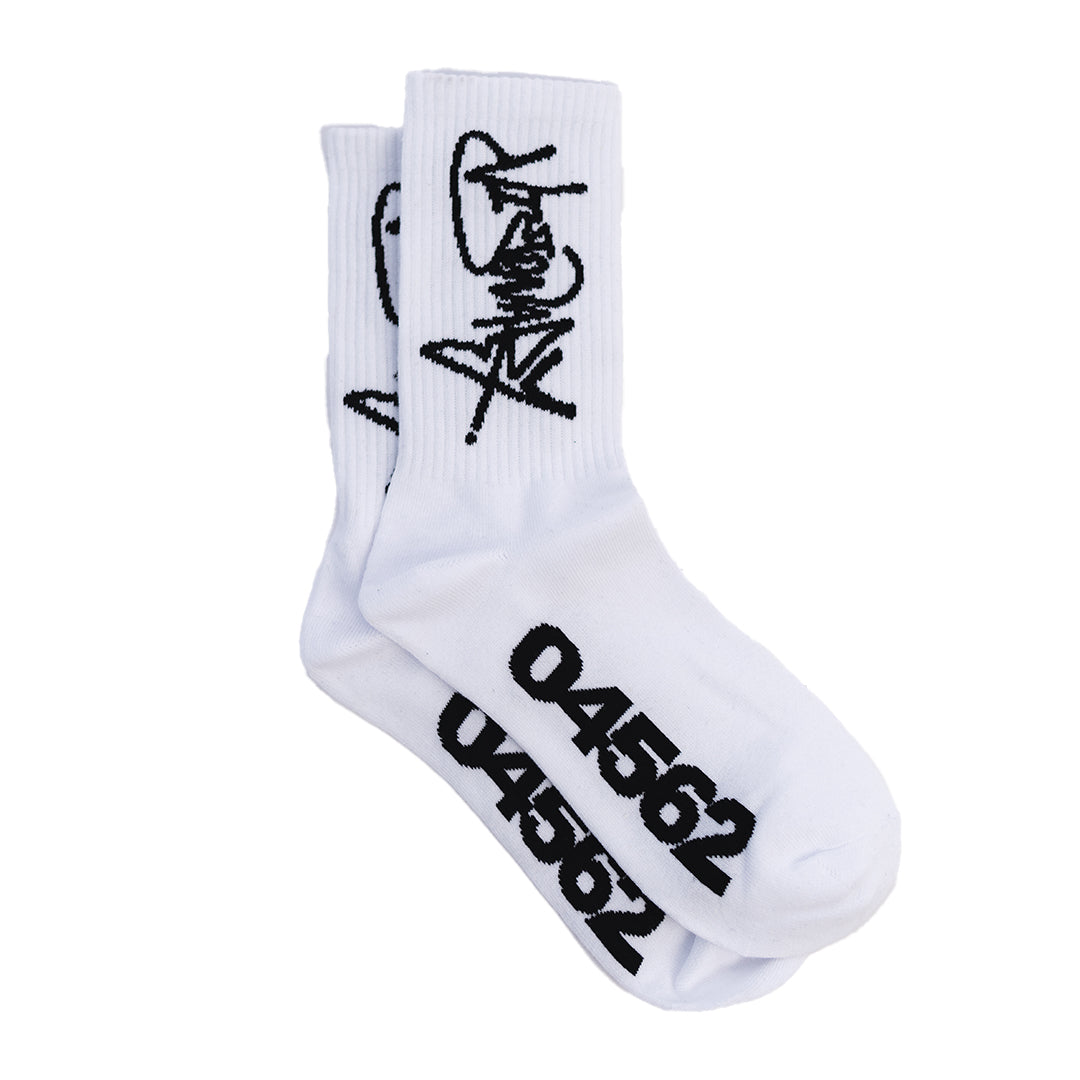 RUNNER “04562” CREW SOCKS (WHITE)