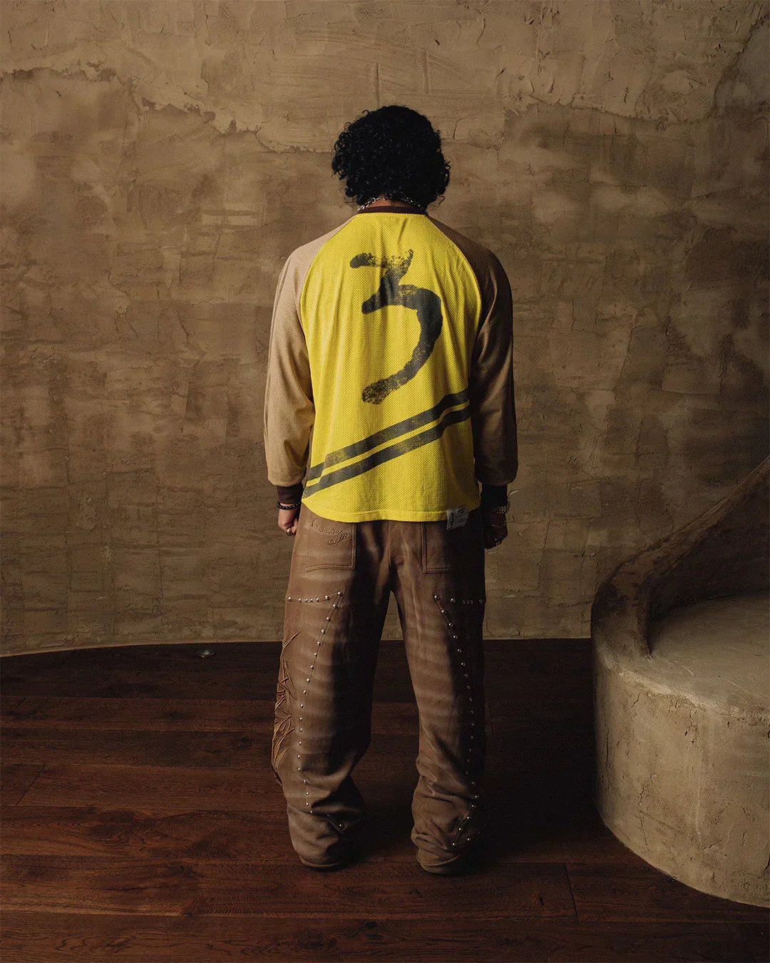 "CRASH BURNERS" WIDE LEG SWEATS (BROWN)
