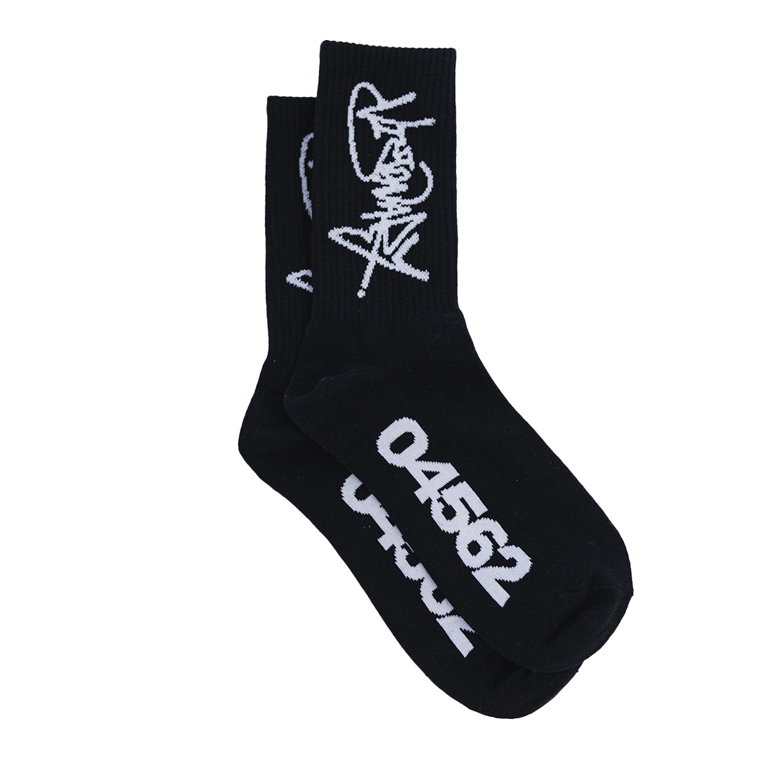 RUNNER “04562” CREW SOCKS (BLACK)