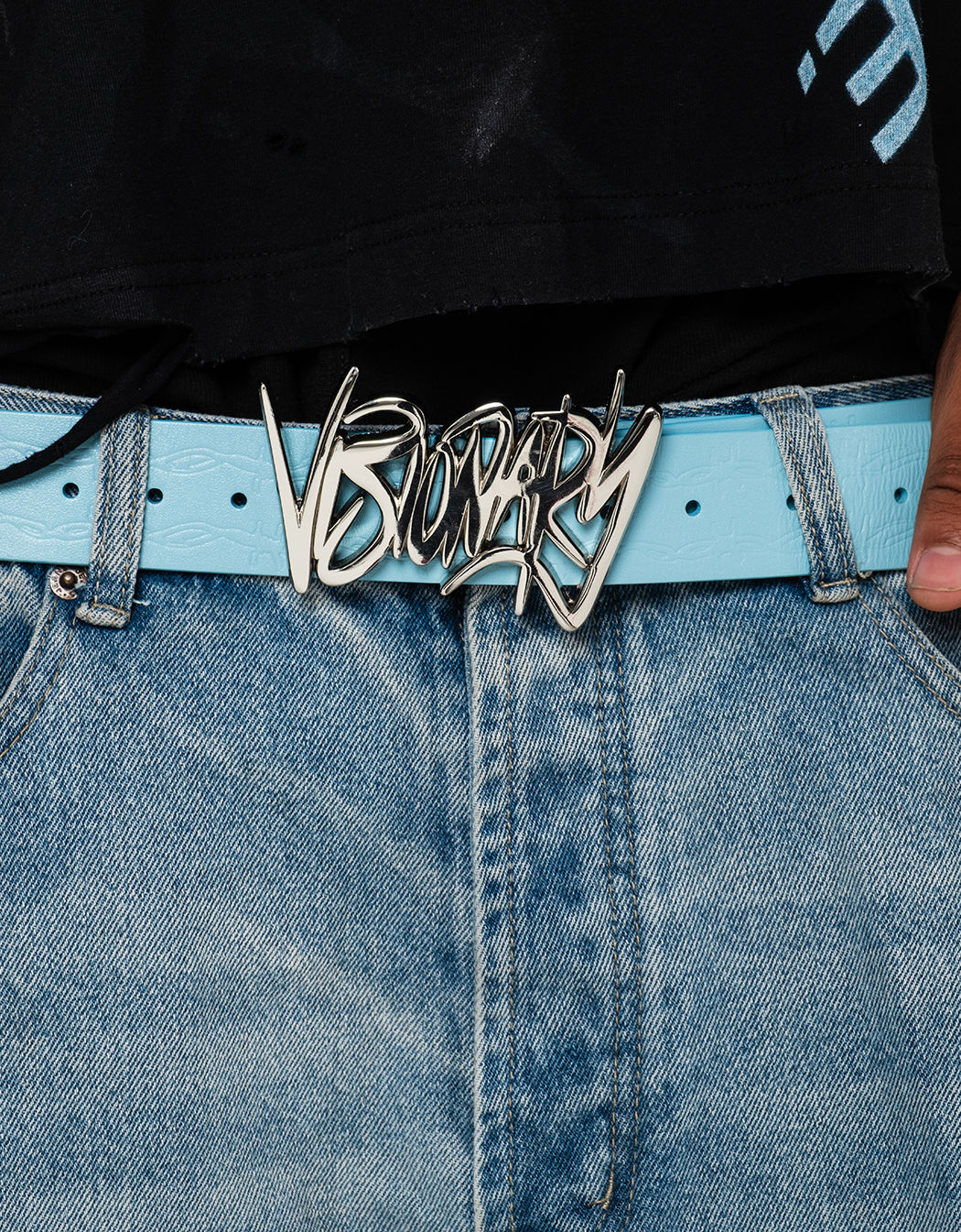 VISIONARY “BARBWIRE ” BELTS (ICEY BLUE)
