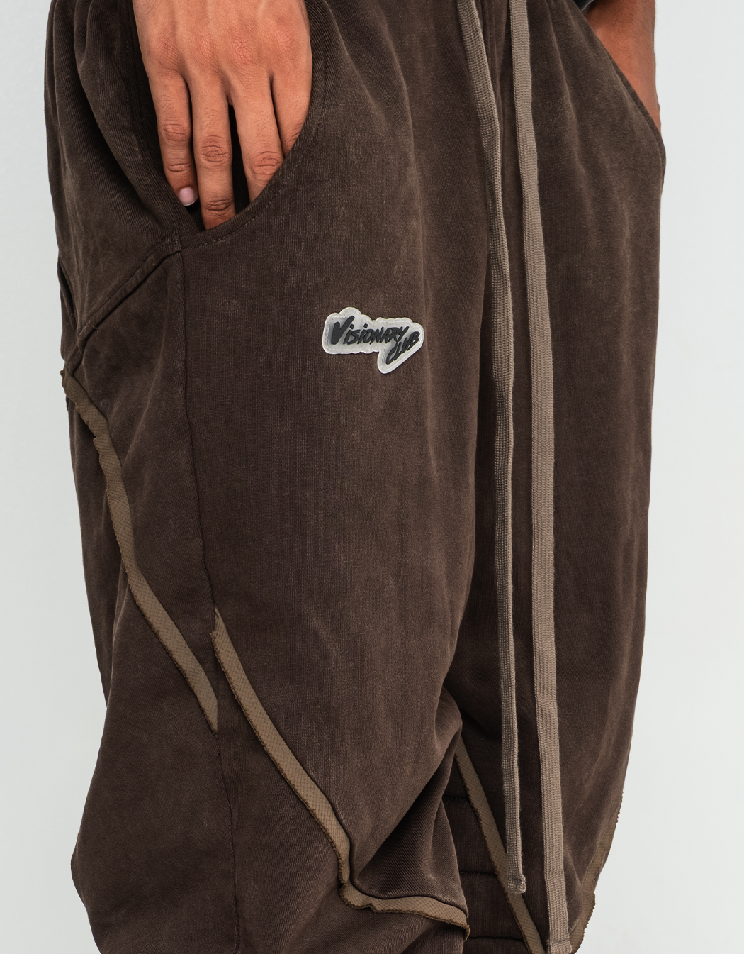 VISIONARY "GRIDRUNNER" PANEL MOTO SWEATS(BROWN)