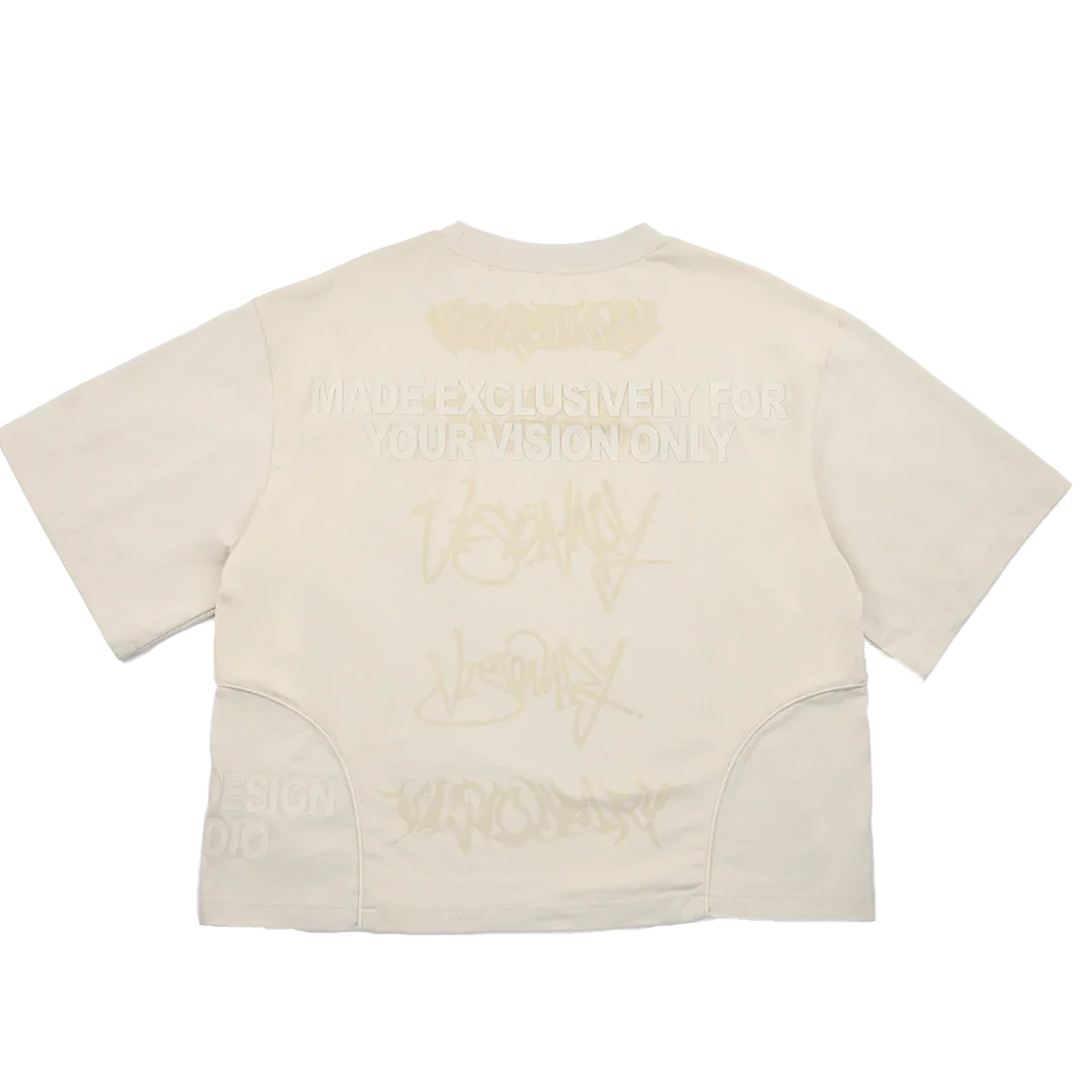 VISIONARY STATEMENT BOXY TEE ( TAN )