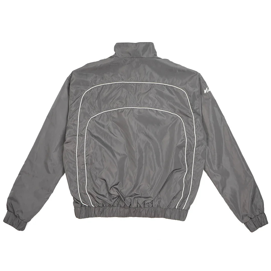 “RADIANT AURA” NYLON TRACK JACKET (SHADOW GREY)