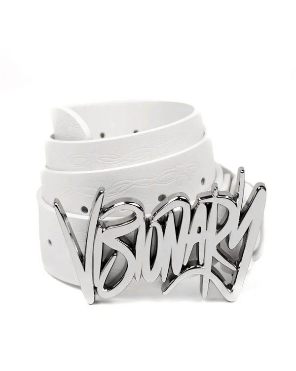 VISIONARY “BARBWIRE ” BELTS ( WHITE)
