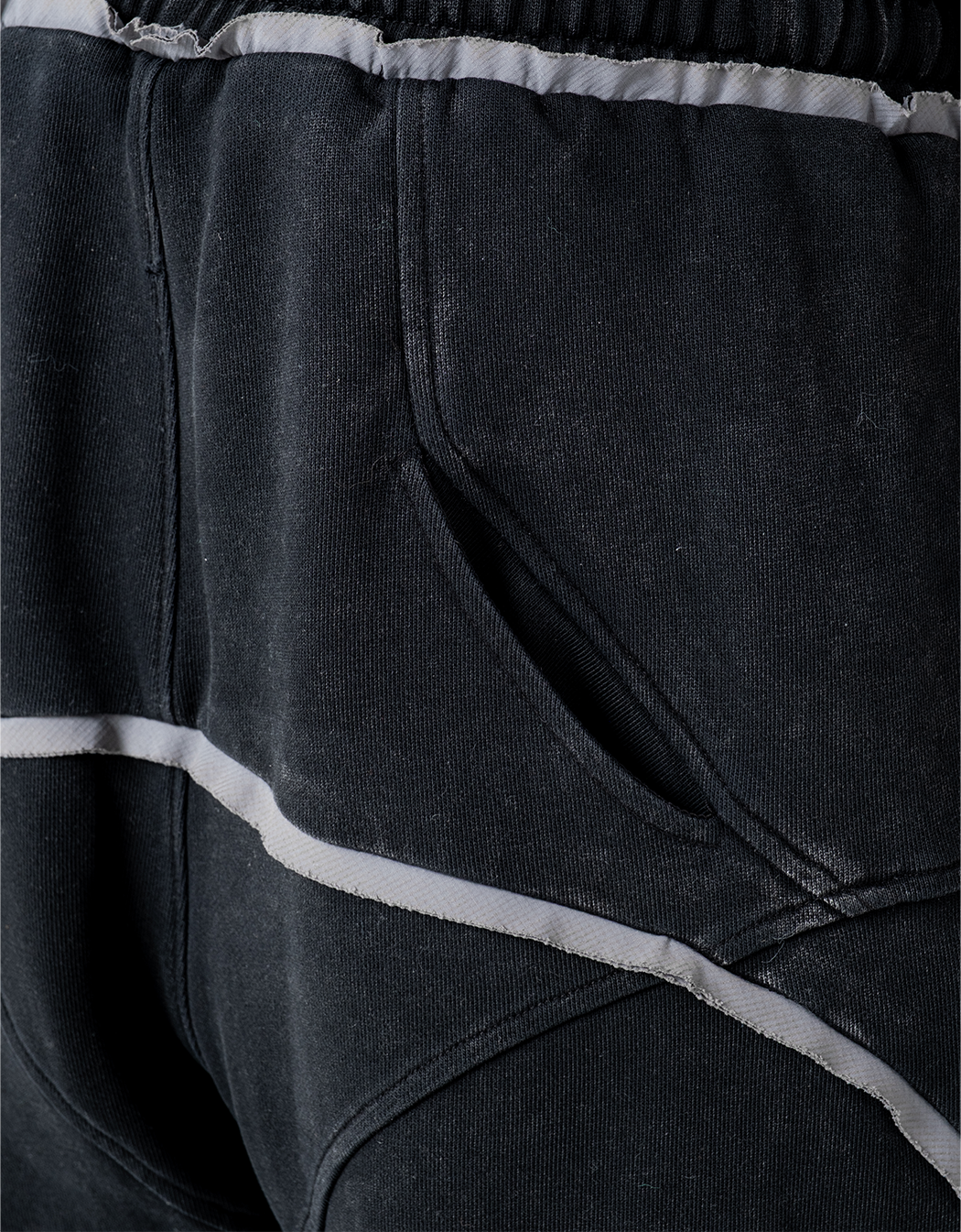 VISIONARY"GRIDRUNNER"PANEL MOTO SWEATS(BLACK)
