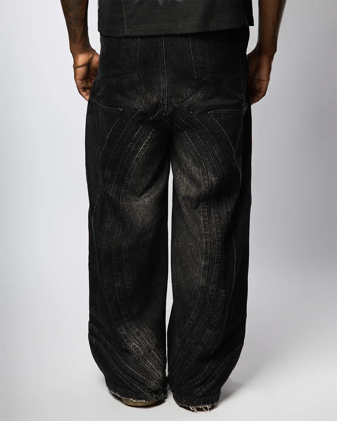 VZNARY "TWIST OF FATE" JEANS (BLACK)