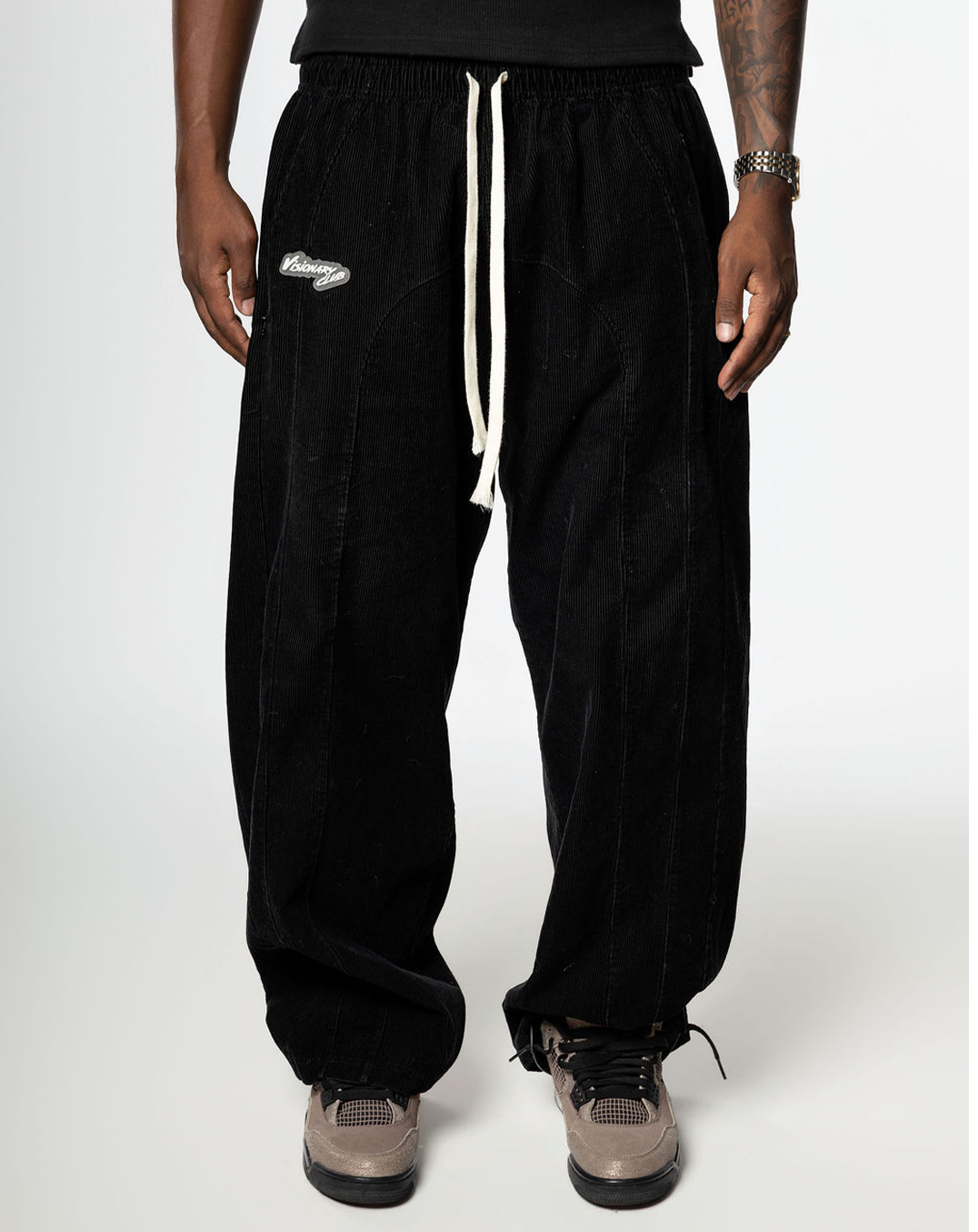 "RADIANT AURA" WIDE LEG SWEATS(OBSIDIAN)