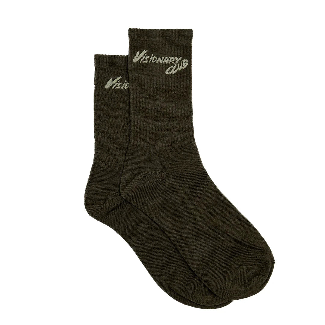 VISIONARY CREW SOCKS (BROWN)