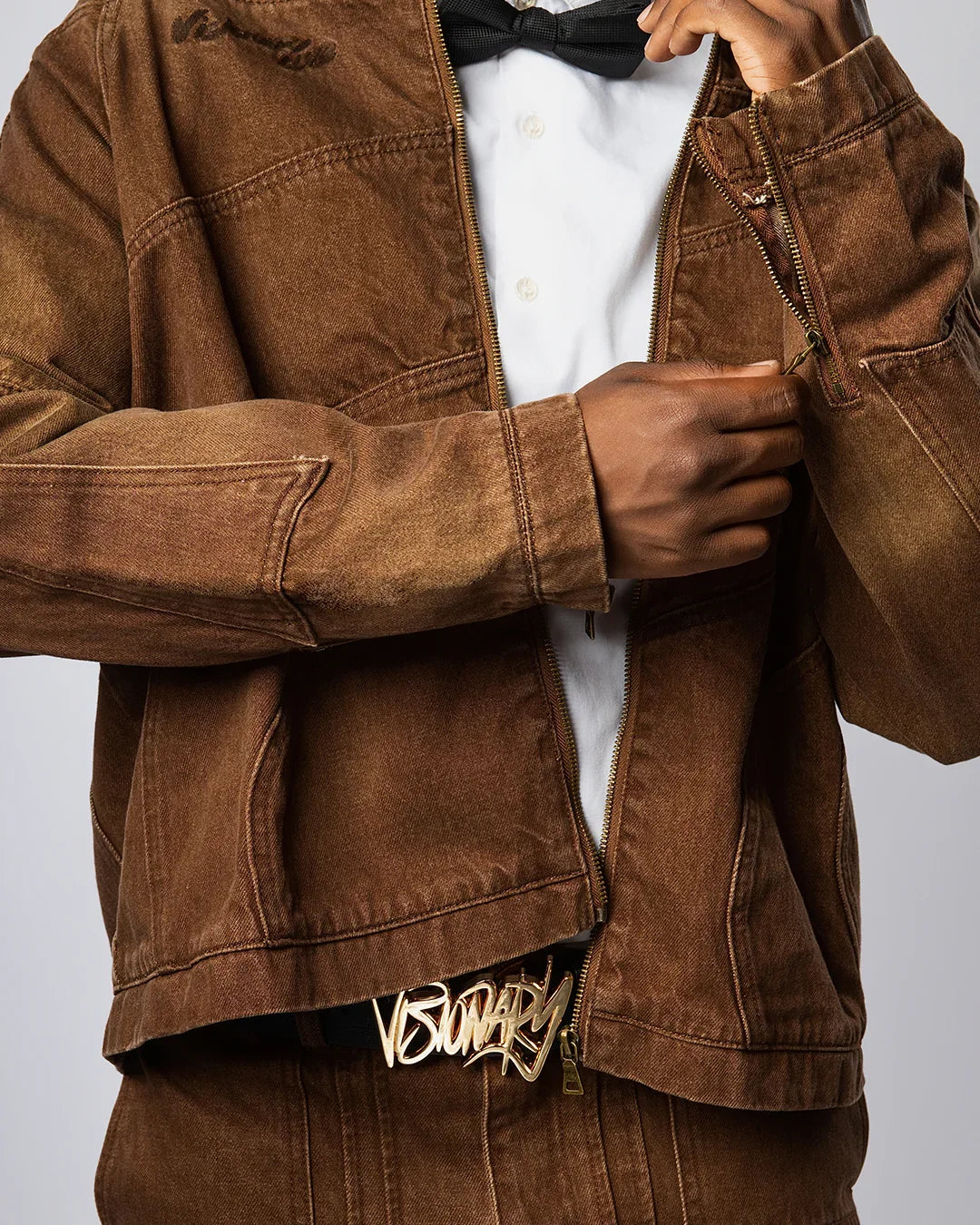 "TWIST OF FATE" WORK JACKET ( BROWN )