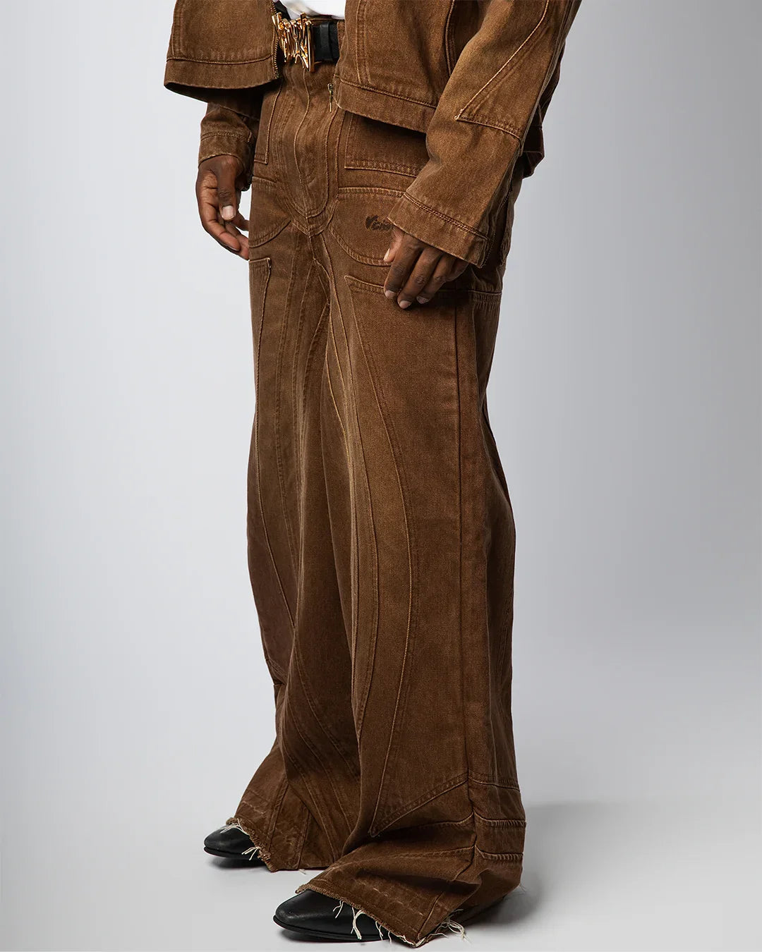 VZNARY "TWIST OF FATE" JEANS ( BROWN )