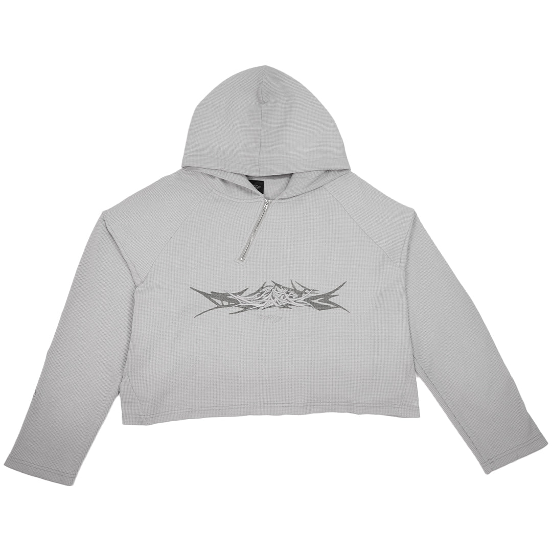 X-RAY THERMAL KNIT HOODIE V2 ( BONES GREY )