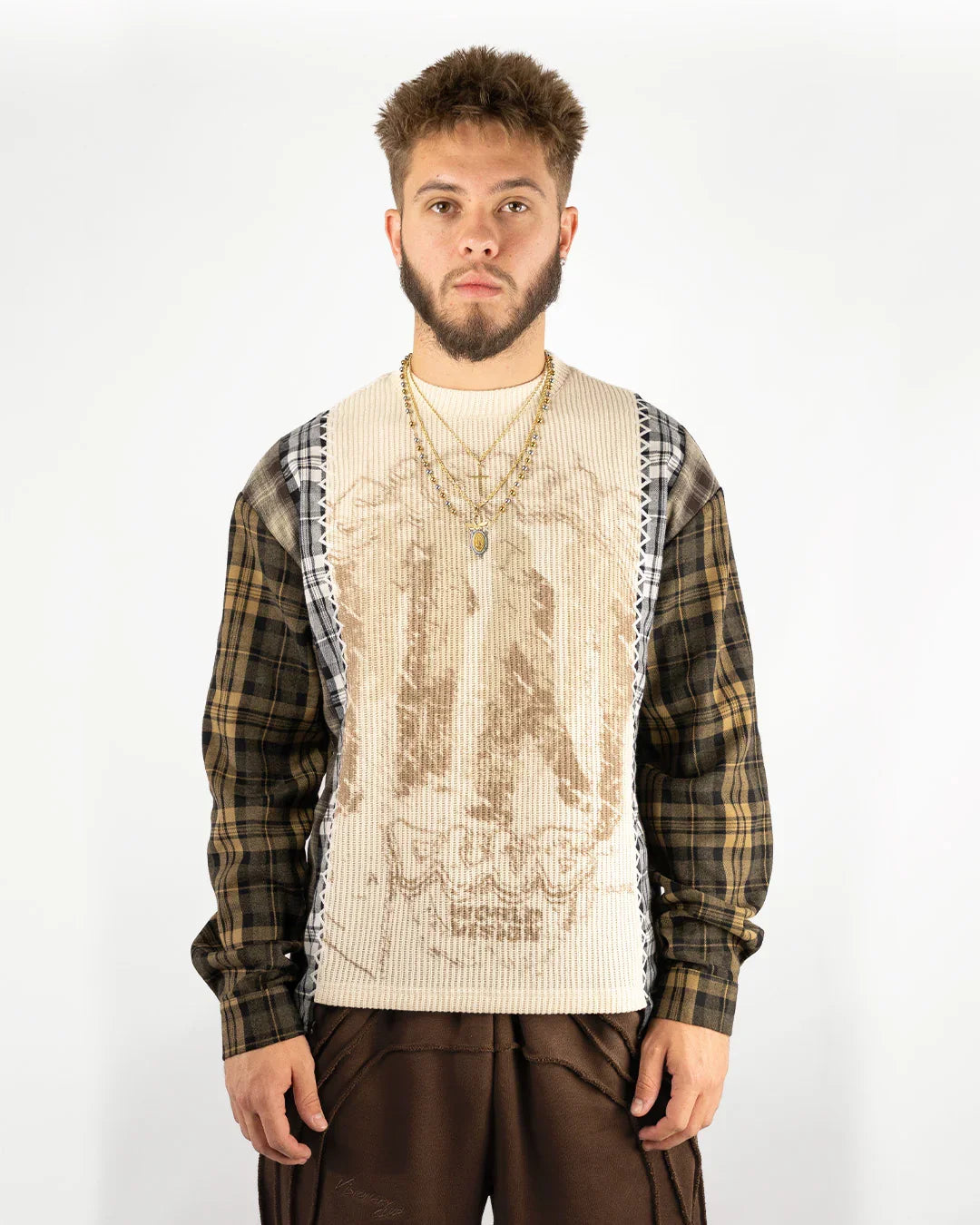 "HARVEST PATCHWORK" KNITTED FLANNEL
